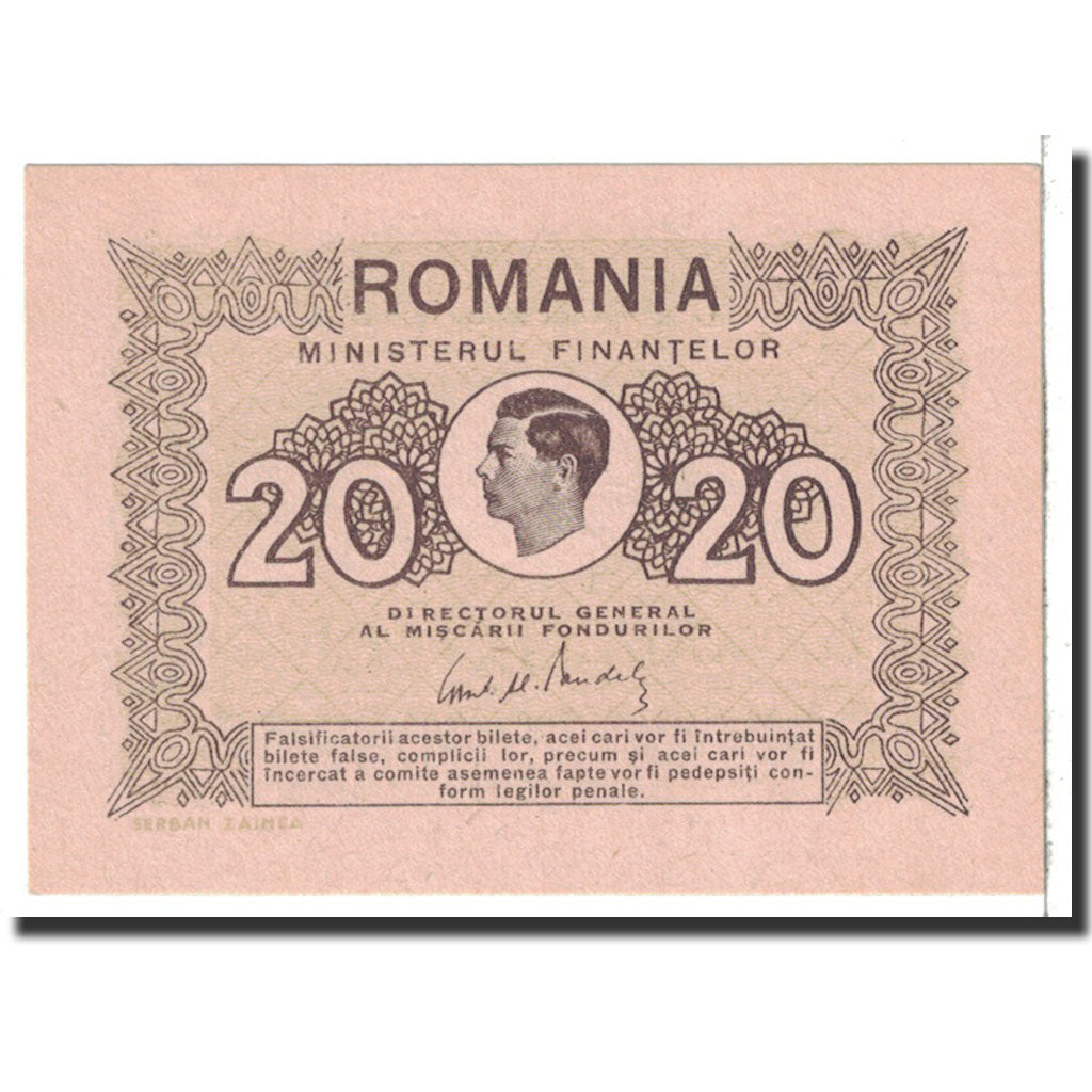 Romania, 20 Lei, 1945, KM:76, UNC(65-70)