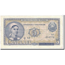 Romania, 5 Lei, 1952, KM:83b, AU(50-53)