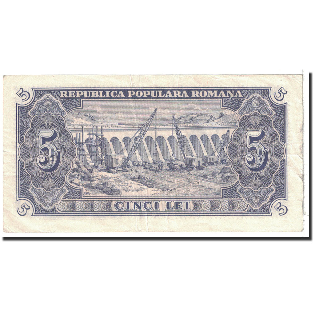 Romania, 5 Lei, 1952, KM:83b, AU(50-53)