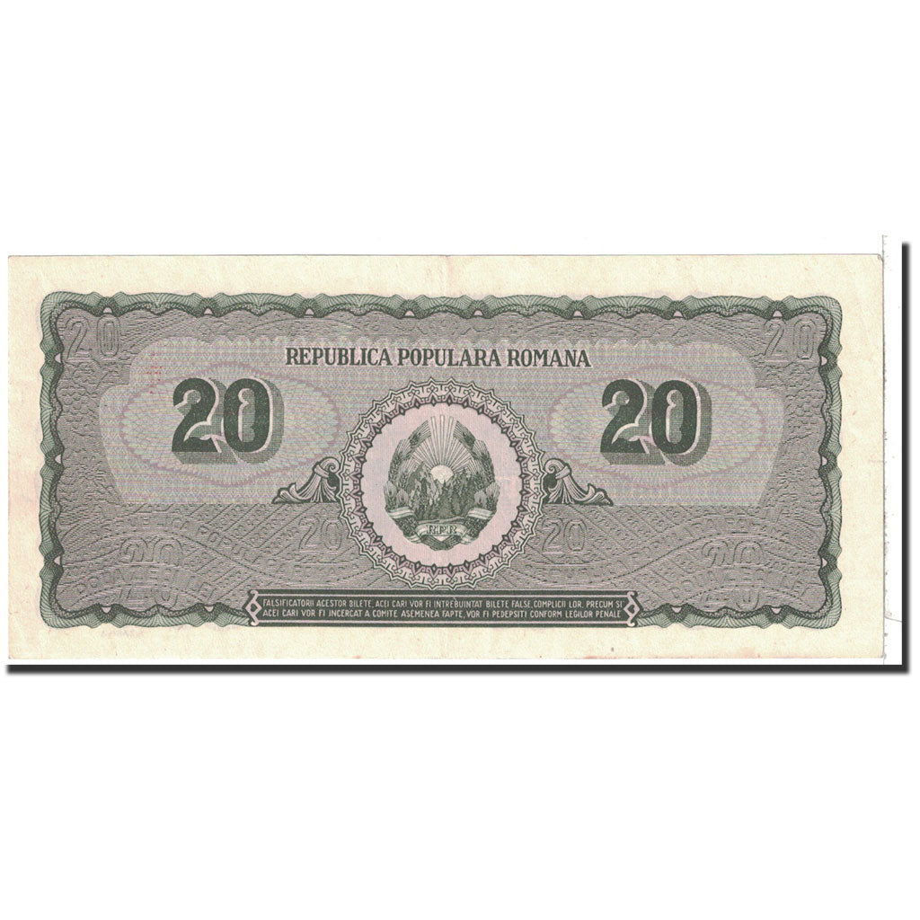 Billete, 20 Lei, 1950, Rumanía, KM:84a, 1950-06-15, EBC+