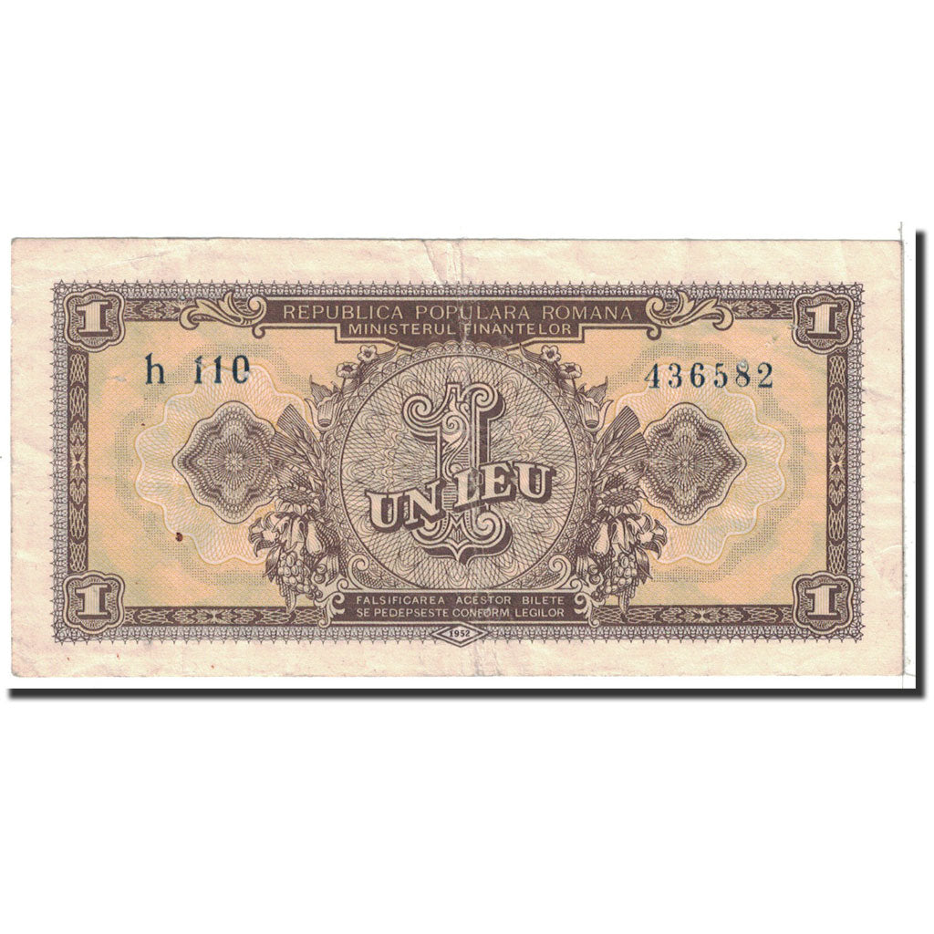 Romania, 1 Leu, 1952, KM:81b, EF(40-45)