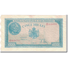 Geldschein, Rumänien, 5000 Lei, 1945, 1945-08-21, KM:56a, VZ