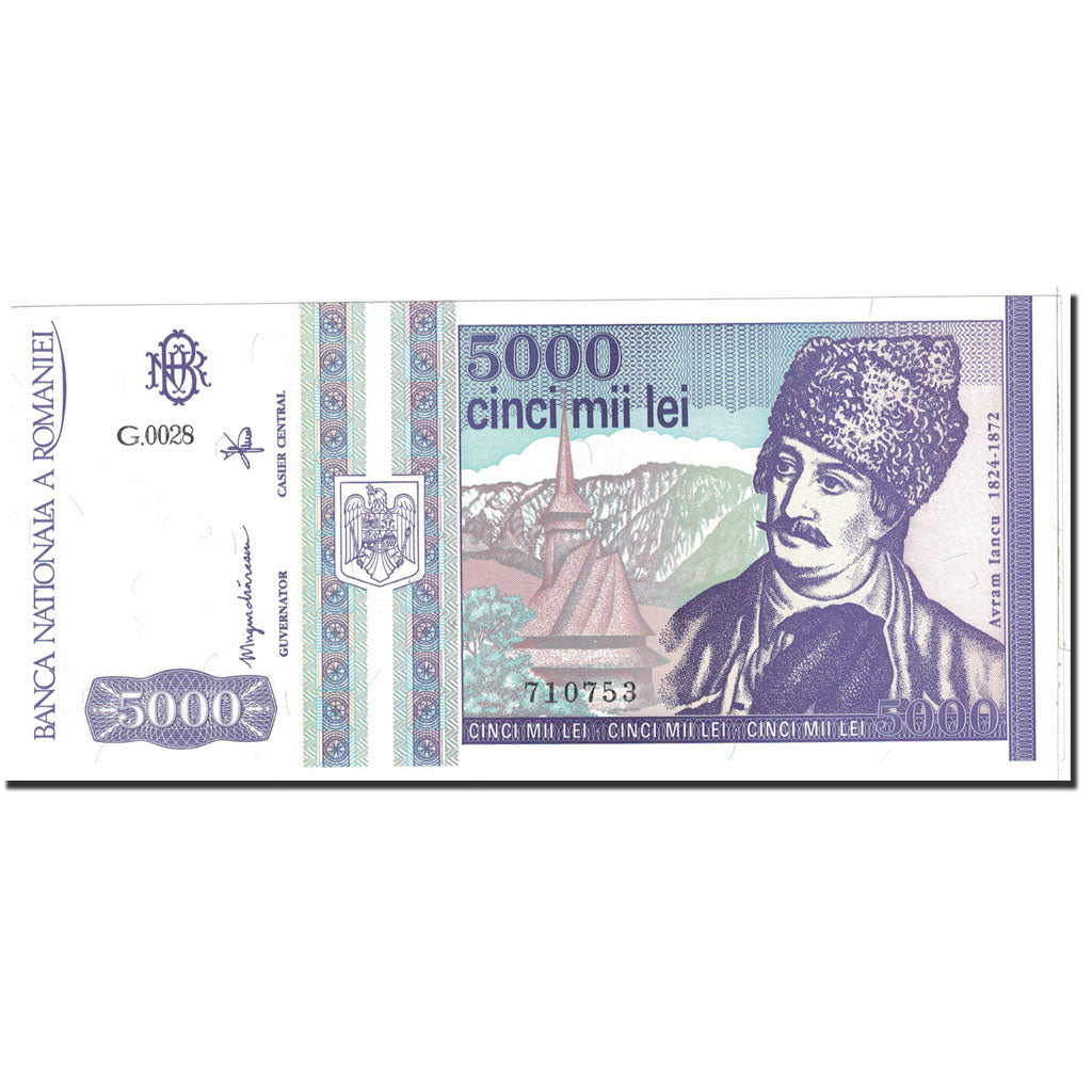 Romania, 5000 Lei, 1993, KM:104a, Mai 1993, UNC(65-70)
