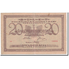 Poland, 20 Marek, 1919, KM:21, 1919-05-17, EF(40-45)