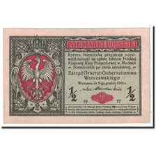 Poland, 1/2 Marki, 1917, KM:7, UNC(63)