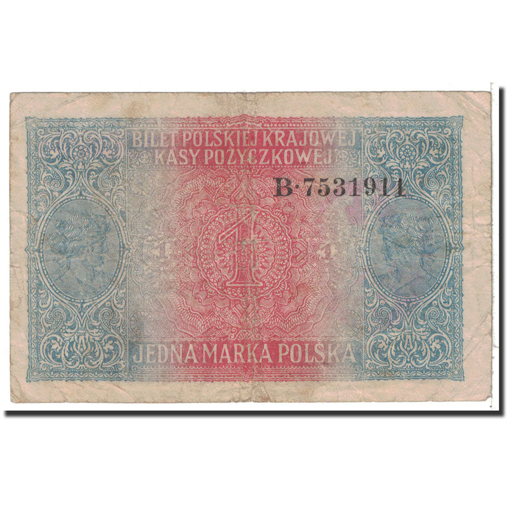 Polen, 1 Marka, 1917, KM:8, S