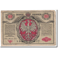 Pologne, 10 Marek, 1917, KM:12, B+