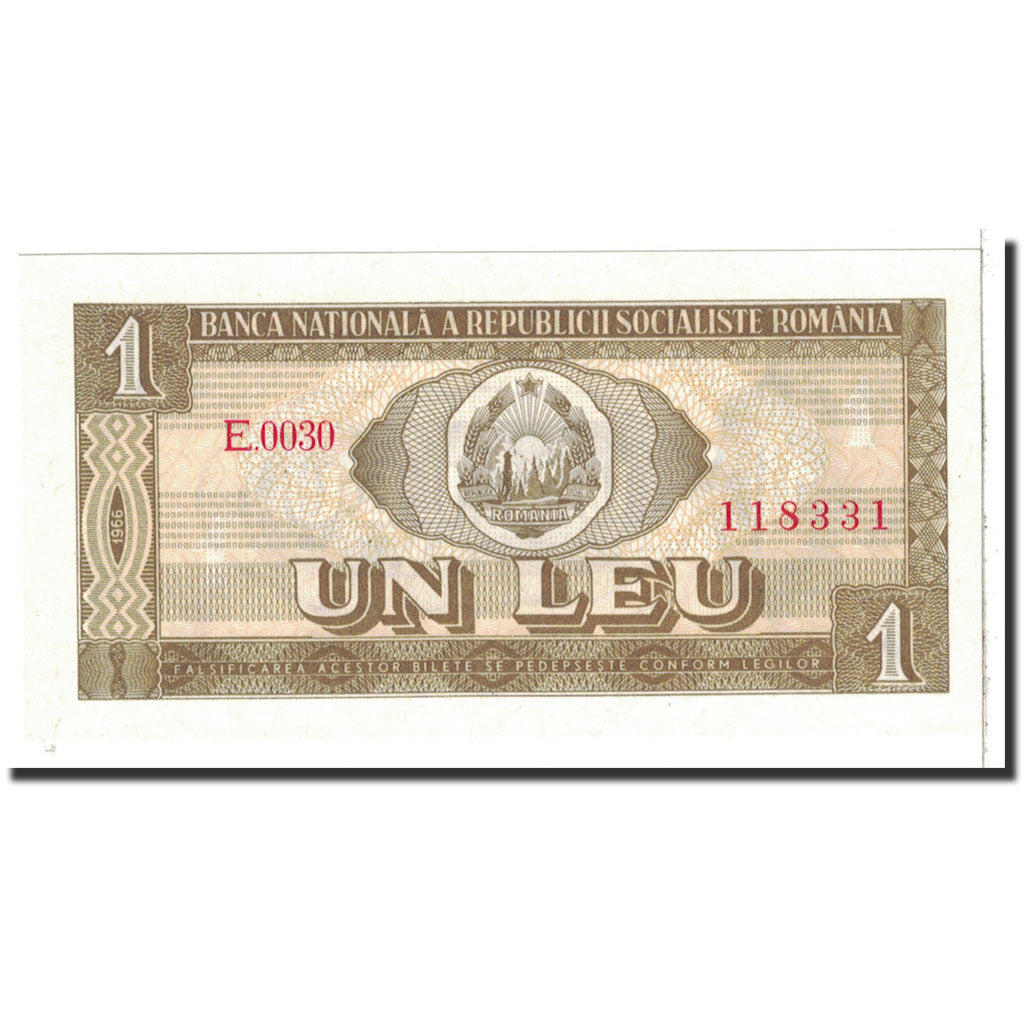 Roumanie, 1 Leu, 1966, KM:91a, NEUF