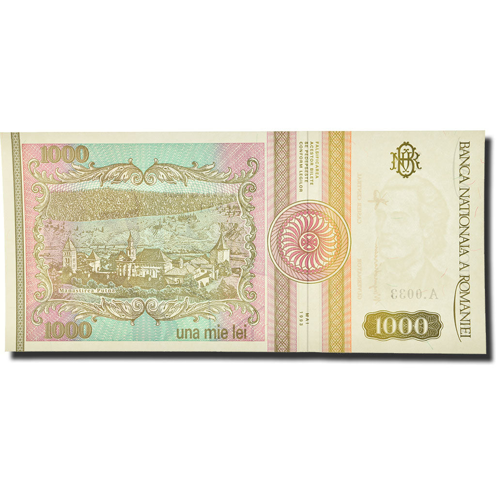 Banknote, Romania, 1000 Lei, 1993, Mai 1993, KM:102, UNC(65-70)
