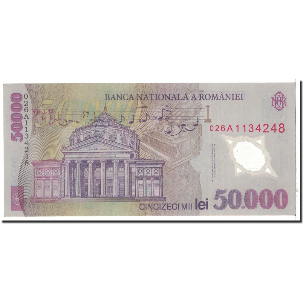 Banknote, Romania, 50,000 Lei, 2001, Undated, KM:113a, AU(55-58)