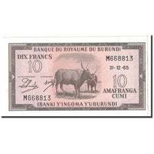 Burundi, 10 Francs, 1965, 1965-12-31, KM:9, UNC(65-70)