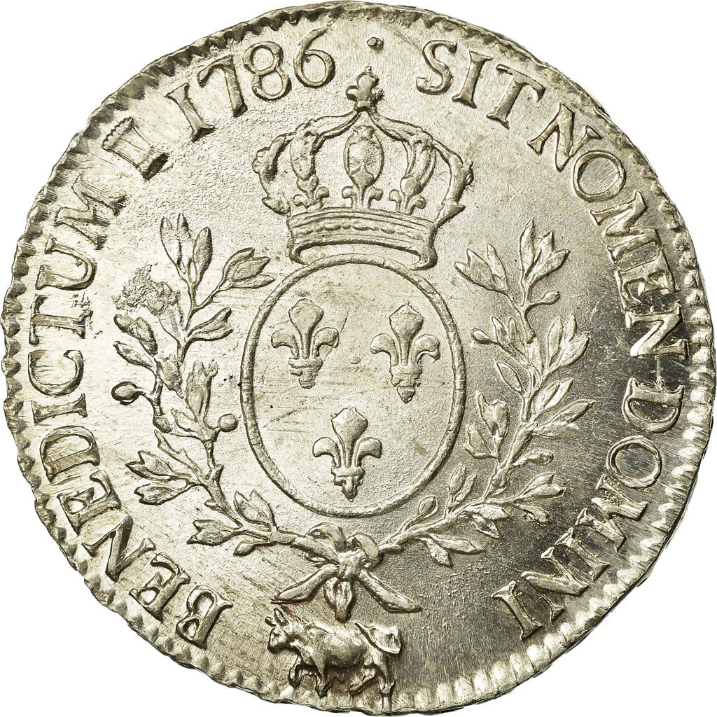 Monnaie, France, Louis XVI, Écu de Béarn aux branches d'olivier, Ecu, 1786