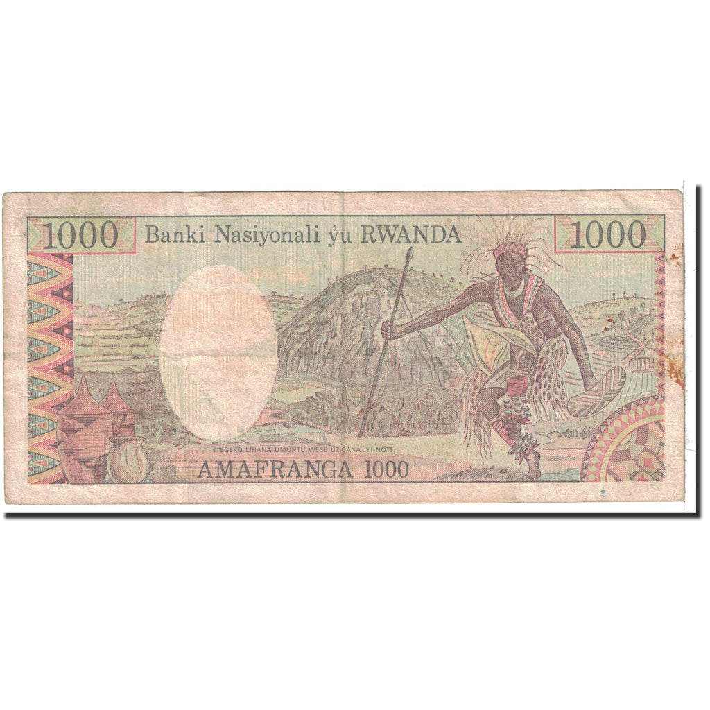 Rwanda, 1000 Francs, 1978, 1978-01-01, KM:14A, EF(40-45)