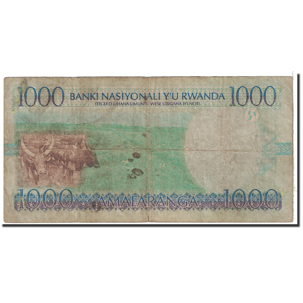 Banknote, Rwanda, 1000 Francs, 1998, 1998-12-01, KM:27A, VF(20-25)
