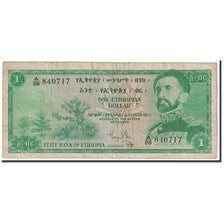Billete, 1 Dollar, 1961, Etiopía, KM:18a, Undated, BC