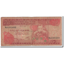 Banknote, Ethiopia, 10 Birr, 1991, Undated, KM:43b, VG(8-10)