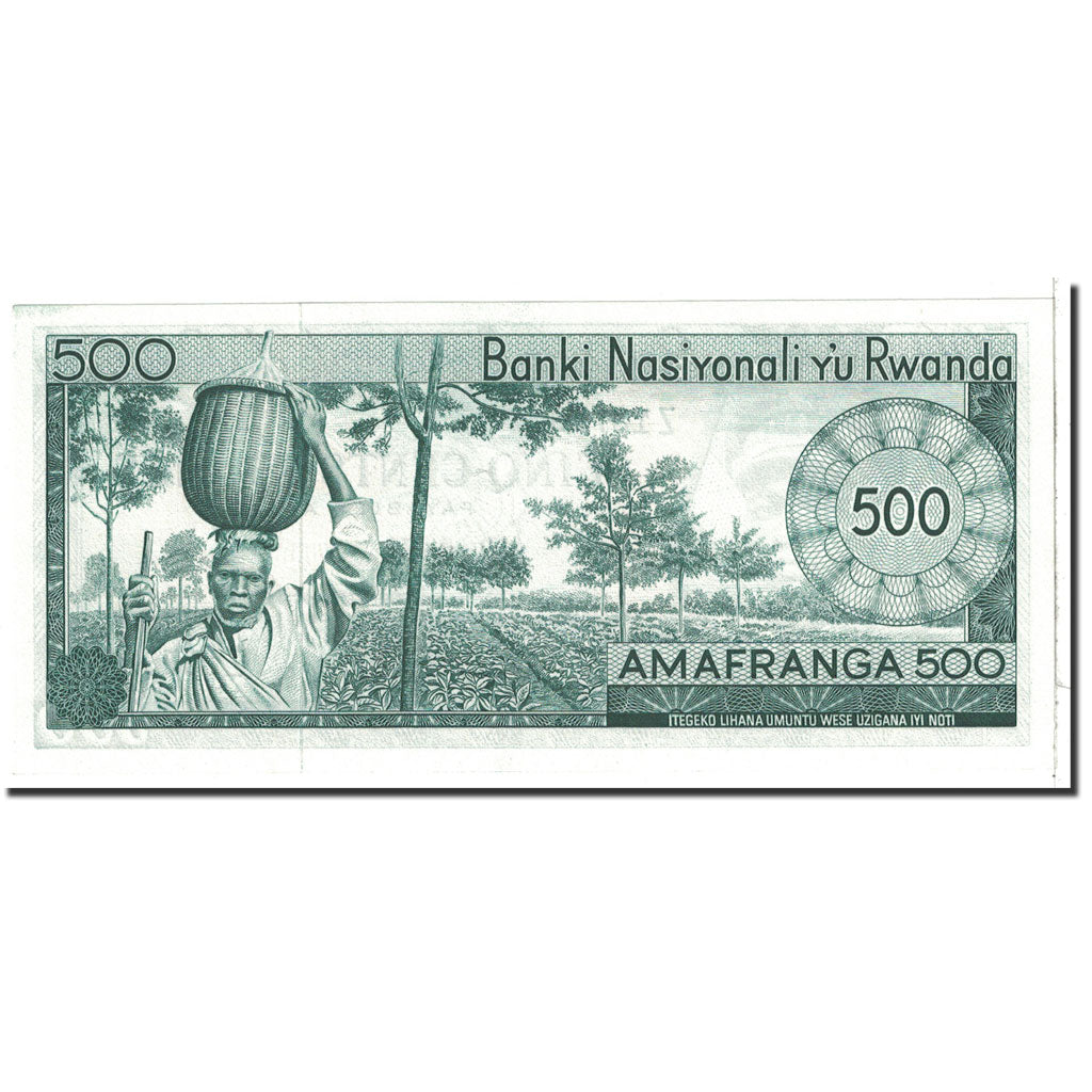 Banknote, Rwanda, 500 Francs, 1974, 1974-04-19, KM:11a, UNC(65-70)