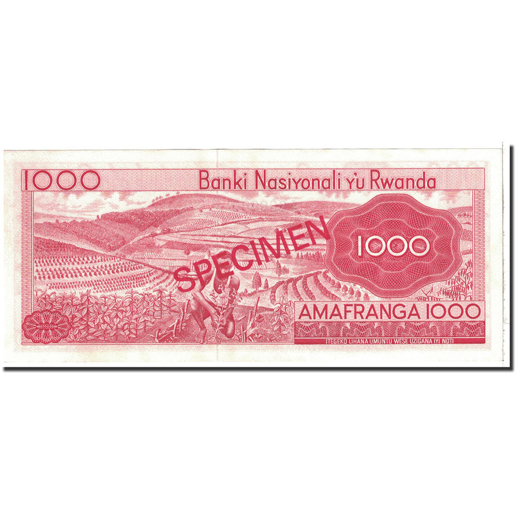 Banknote, Rwanda, 1000 Francs, 1969, 1969-03-15, KM:10s1, UNC(65-70)