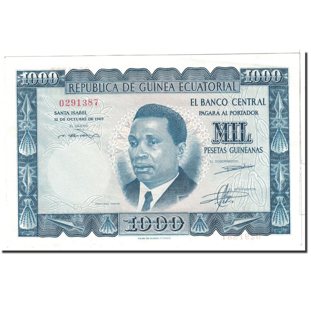 Banknote, Equatorial Guinea, 1000 Pesetas Guineanas, 1969, 1969-10-12, KM:3