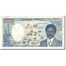 Gabon, 1000 Francs, 1987, KM:10a, 1987-01-01, AU(55-58)