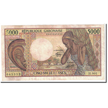 Gabon, 5000 Francs, 1991, KM:6b, TTB