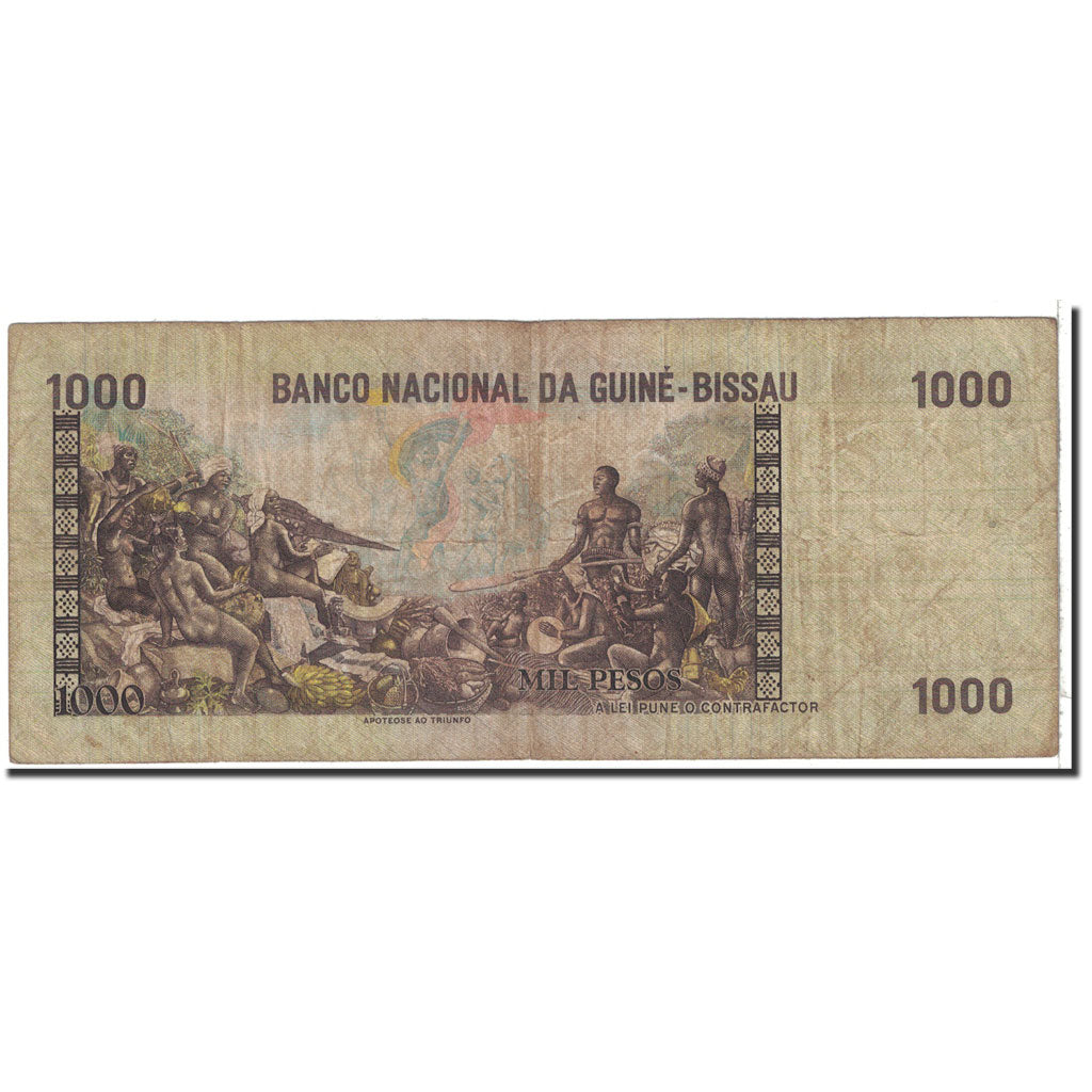 Guinea-Bissau, 1000 Pesos, 1978, KM:8a, 1978-09-24, VF(20-25)