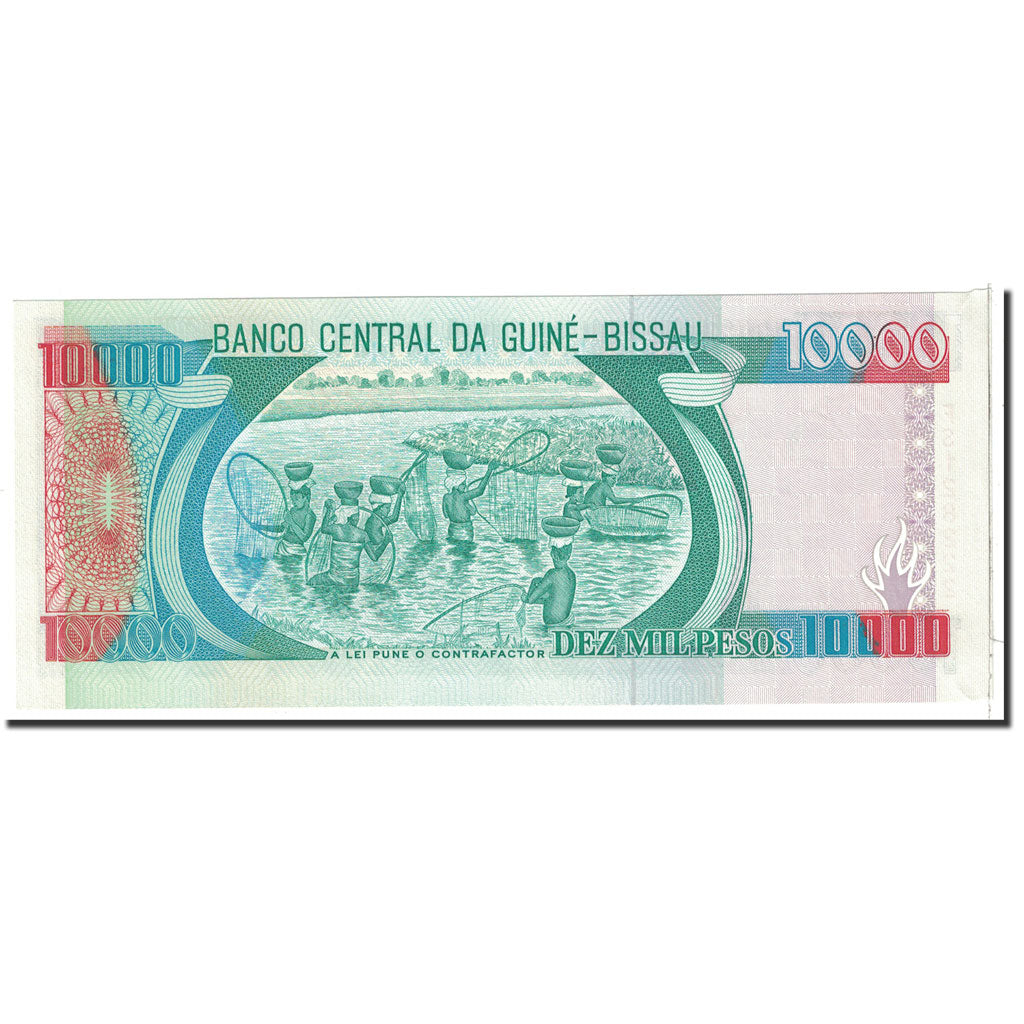 Banconote, Guinea-Bissau, 10,000 Pesos, 1993, KM:15b, 1993-03-01, FDS