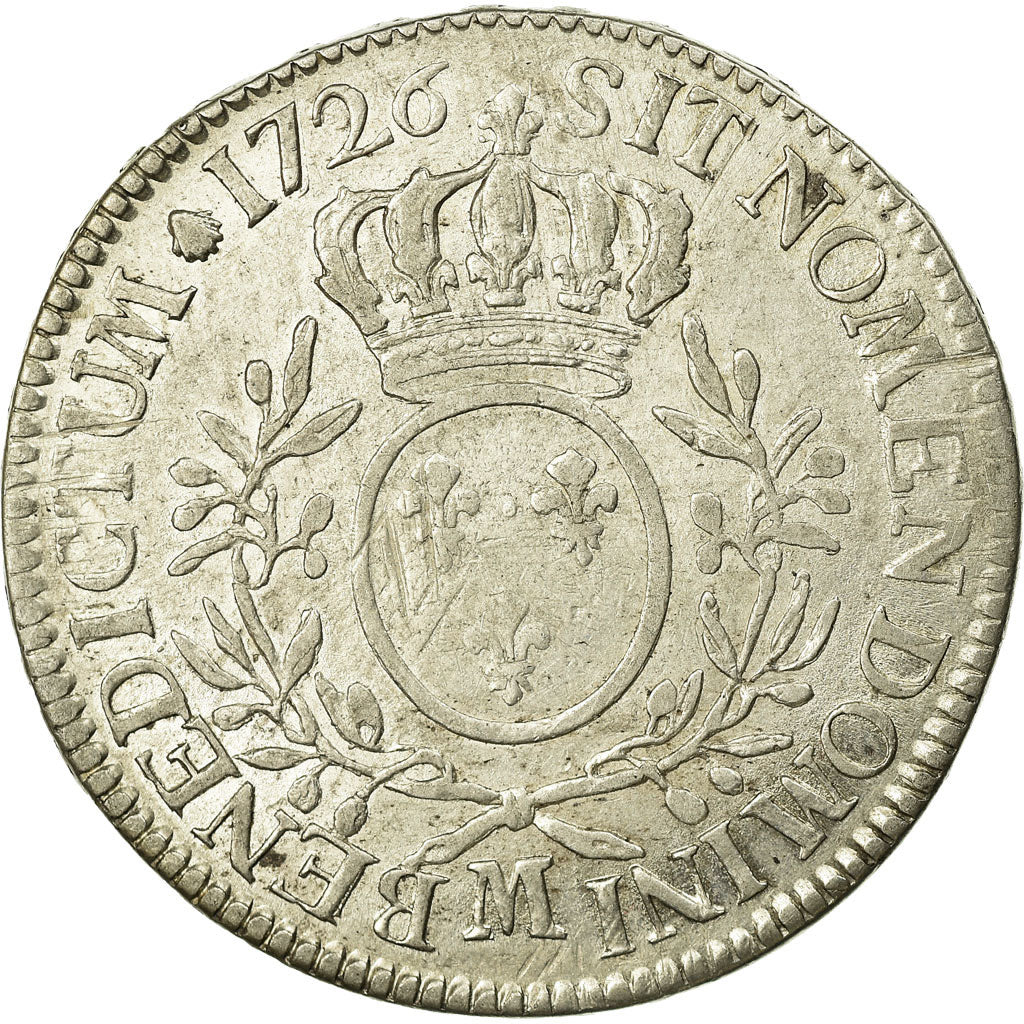 Coin, France, Louis XV, Écu aux branches d'olivier, Ecu, 1726, Toulouse