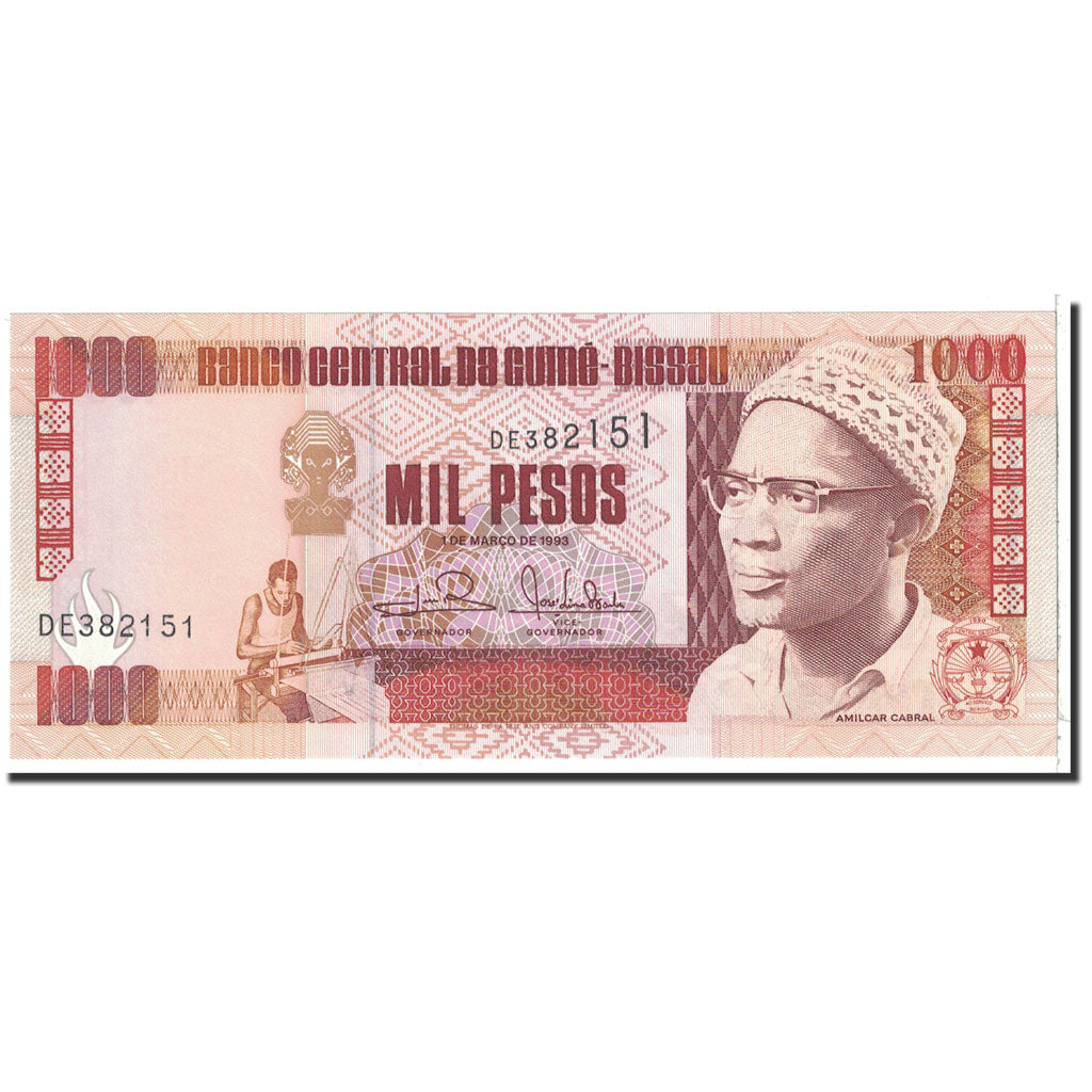 Banknote, Guinea-Bissau, 1000 Pesos, 1993, 1993-03-01, KM:13b, UNC(65-70)