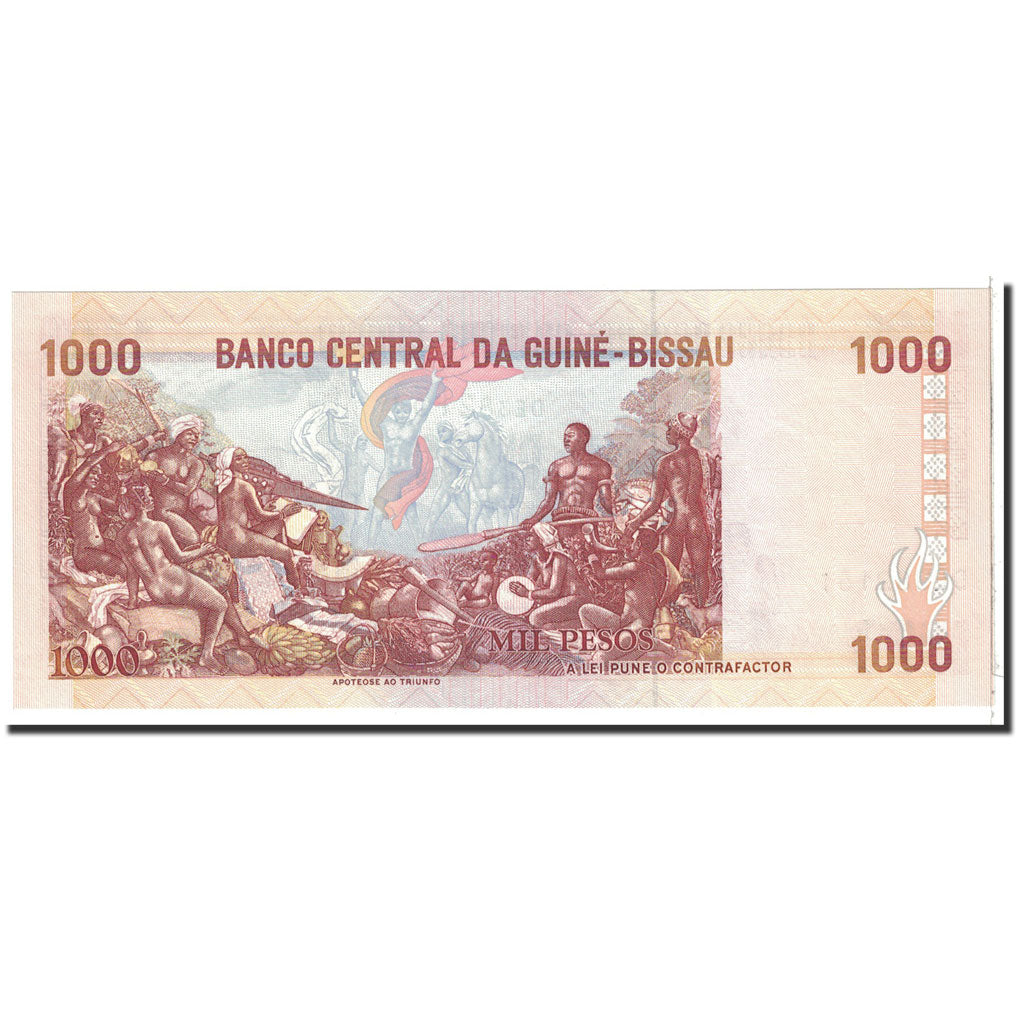 Banknote, Guinea-Bissau, 1000 Pesos, 1993, 1993-03-01, KM:13b, UNC(65-70)