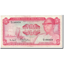 Banconote, Gambia, 5 Dalasis, 1972, KM:5d, Undated, BB