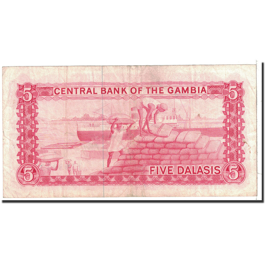Banknote, The Gambia, 5 Dalasis, 1972, Undated, KM:5d, EF(40-45)