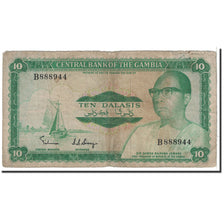 Banknote, The Gambia, 10 Dalasis, 1972, Undated, KM:6a, VF(20-25)