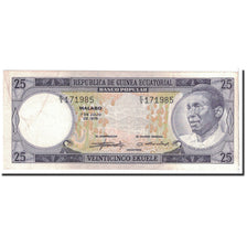 Biljet, Equatoriaal Guinea, 25 Ekuele, 1975, 1975-07-07, KM:4, SUP