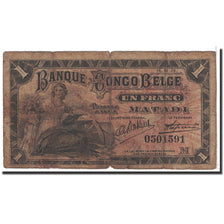 Belgian Congo, 1 Franc, 1914, KM:3b, 1914-10-15, VG(8-10)