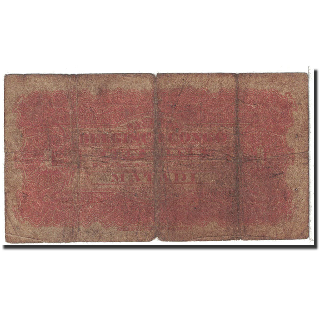 Belgian Congo, 1 Franc, 1914, KM:3b, 1914-10-15, VG(8-10)