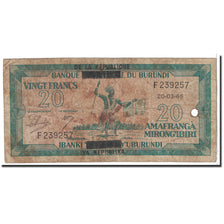 Burundi, 20 Francs, 1965, KM:15, 1965-03-20, VF(20-25)