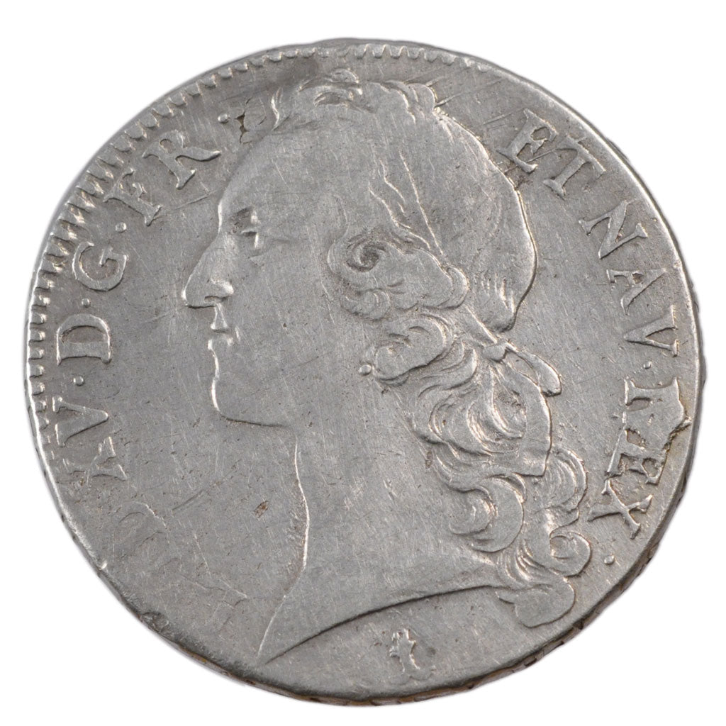 FRANCE, Écu au bandeau, ECU, 1747, Montpellier, KM #512.14, VF(30-35), Silver, .