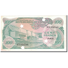 Congo Democratic Republic, 100 Francs, 1963, KM:1a, 1963-06-27, UNC(63)