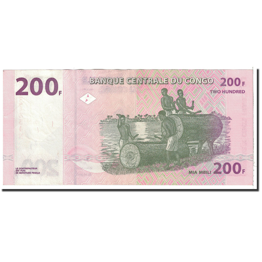 Billet, Congo Democratic Republic, 200 Francs, 2000, 2000-06-30, KM:95a, NEUF