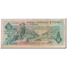 Banknote, Congo Democratic Republic, 50 Francs, 1961, 1961-11-01, KM:5a