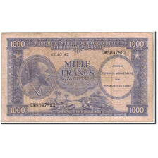 Billet, Congo Democratic Republic, 1000 Francs, 1962, 1962-02-15, KM:2a, TB