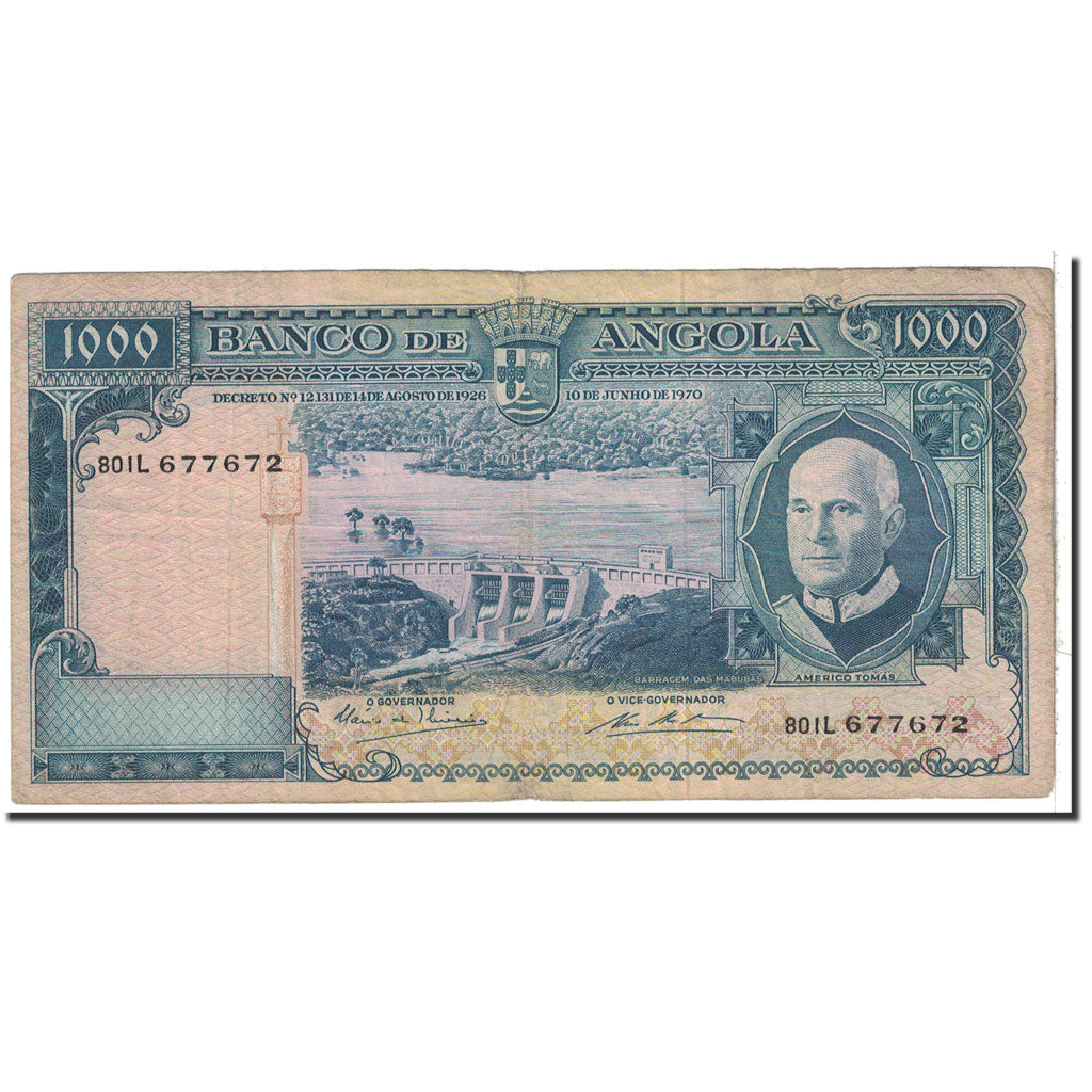 Banknote, Angola, 1000 Escudos, 1970, 1970-06-10, KM:98, EF(40-45)