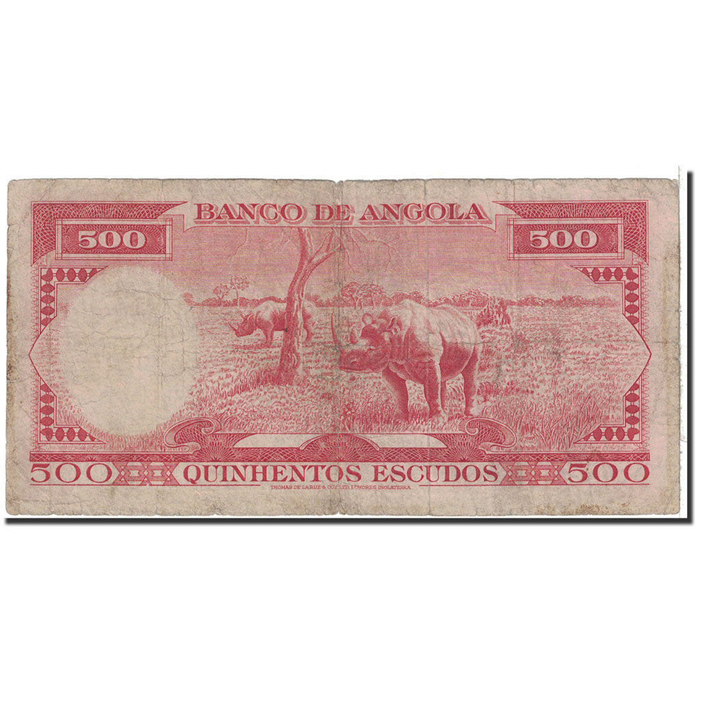 Banknote, Angola, 500 Escudos, 1970, 1970-06-10, KM:97, VF(20-25)