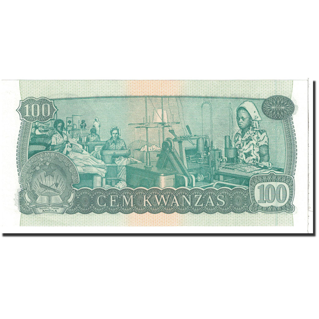 Banknote, Angola, 100 Kwanzas, 1976, 1976-11-11, KM:111a, UNC(65-70)