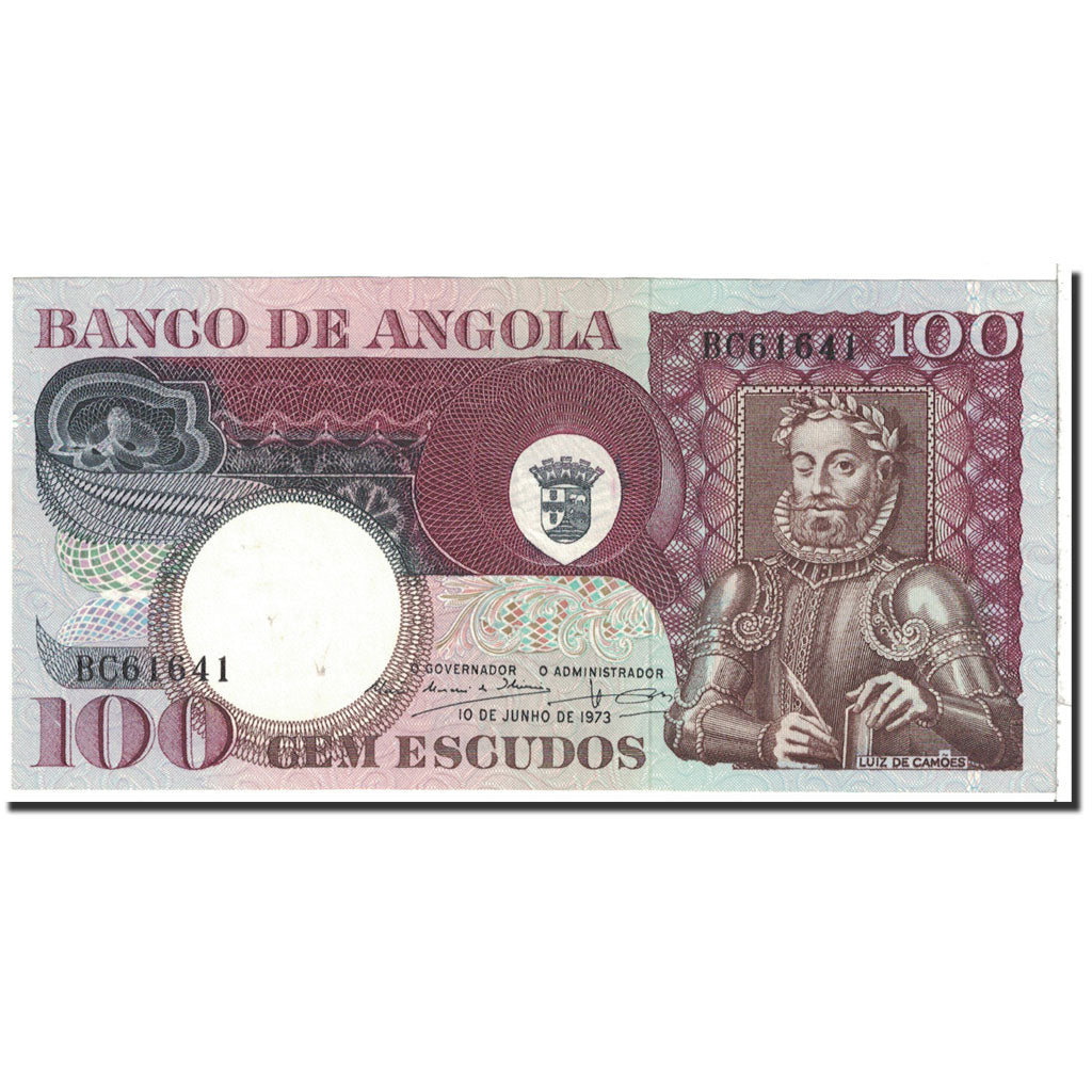 Banknote, Angola, 100 Escudos, 1973, 1973-06-10, KM:106, UNC(63)