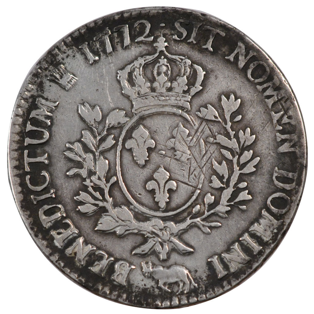 FRANCE, Ecu, 1772, Pau, VF(20-25), Silver, Gadoury #323a, 28.70
