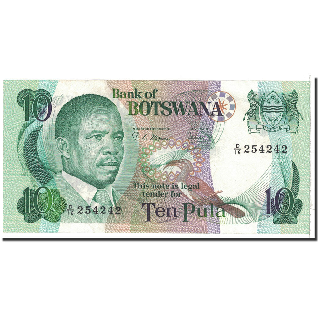 Billet, Botswana, 10 Pula, 1982, Undated, KM:9b, SPL+