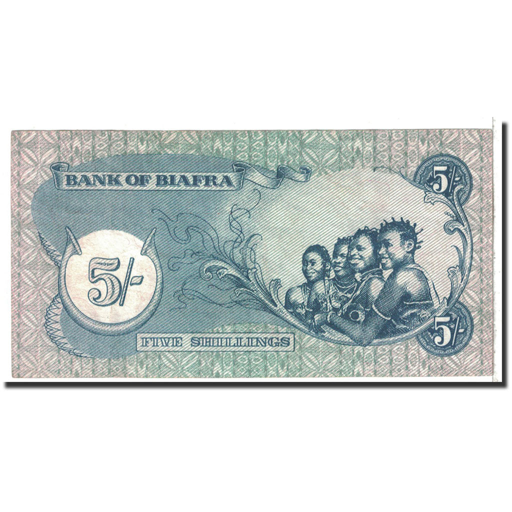 Biafra, 5 Shillings, 1968, KM:3a, AU(50-53)