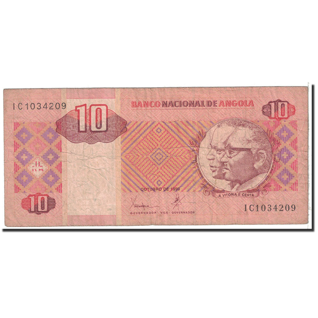 Angola, 10 Kwanzas, 1999, KM:145a, 10.1999, VF(20-25)